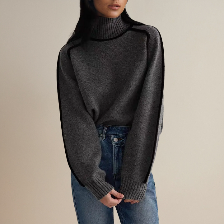 Rollkragenpullover Mit Übergröße Für Frauen | Langarm