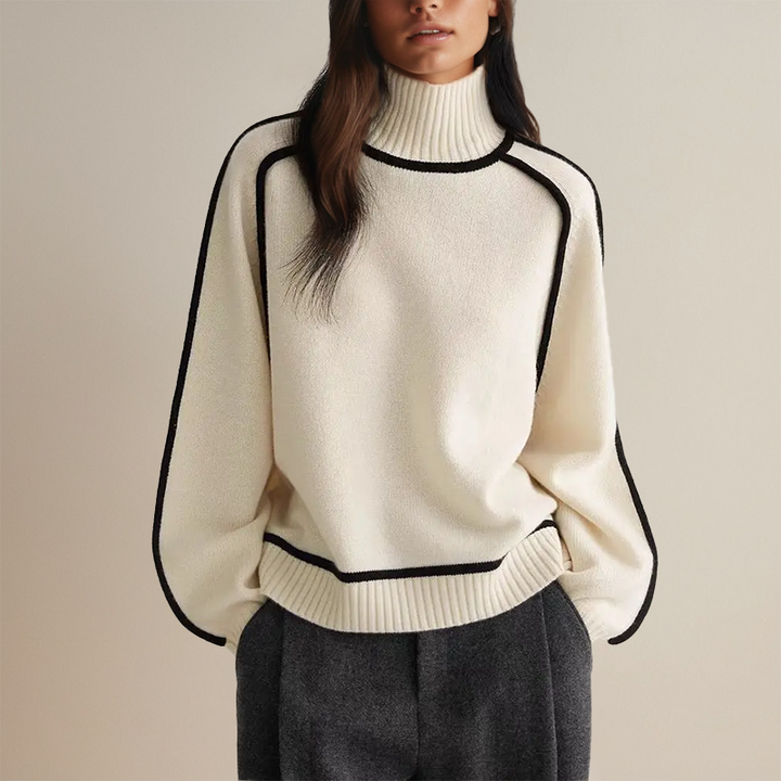 Rollkragenpullover Mit Übergröße Für Frauen | Langarm