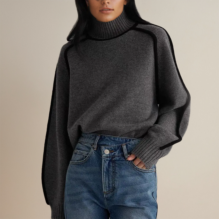 Rollkragenpullover Mit Übergröße Für Frauen | Langarm
