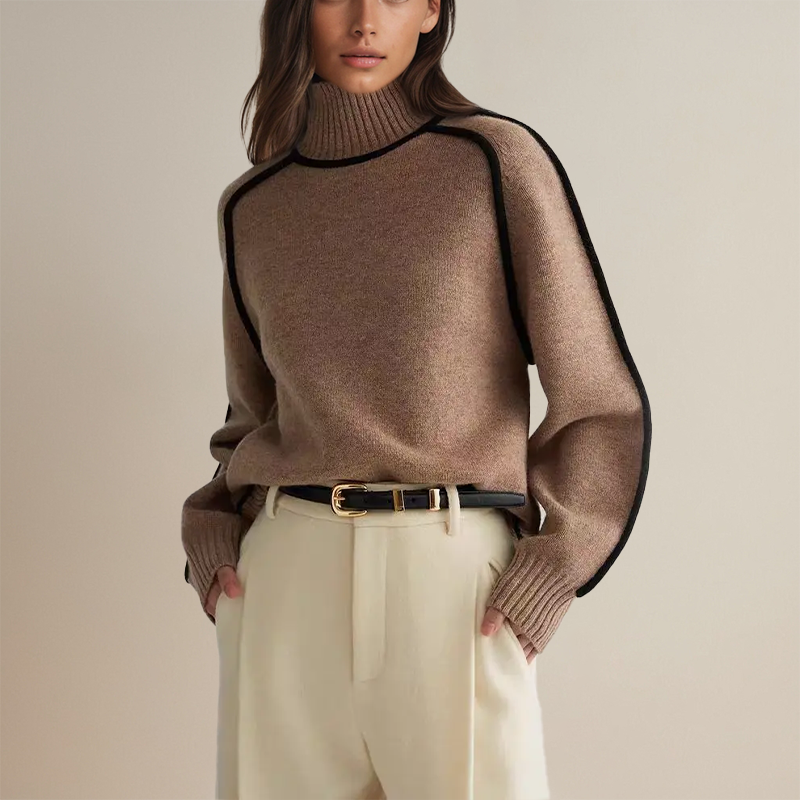 Rollkragenpullover Mit Übergröße Für Frauen | Langarm