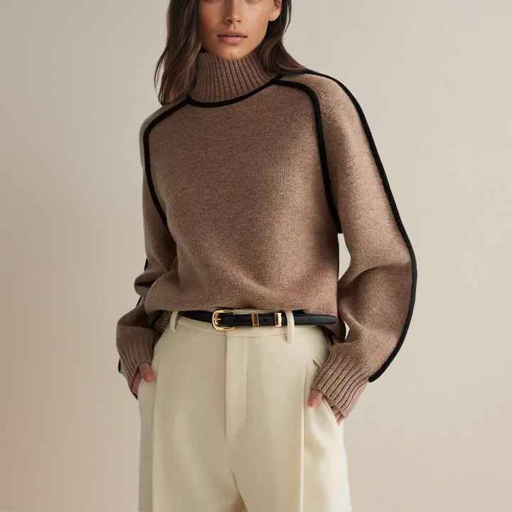 Rollkragenpullover Mit Übergröße Für Frauen | Langarm