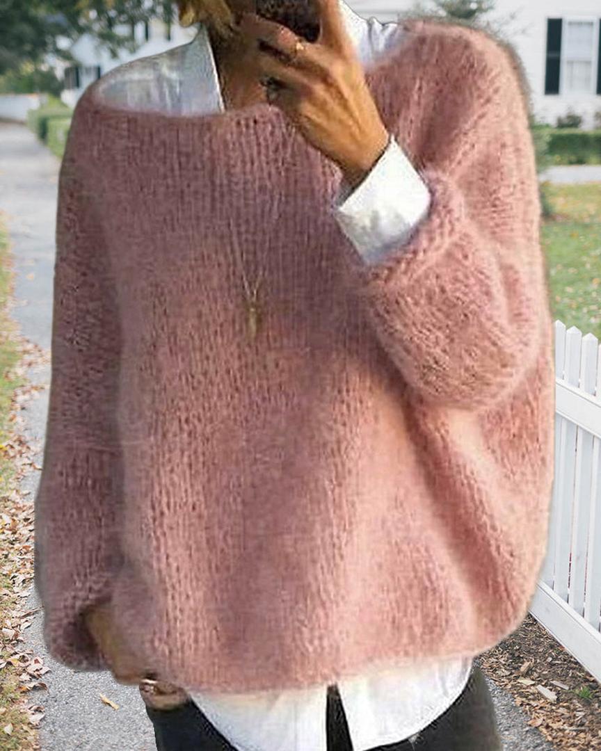 Klassischer Oversize-Strickpullover Für Damen | Winter