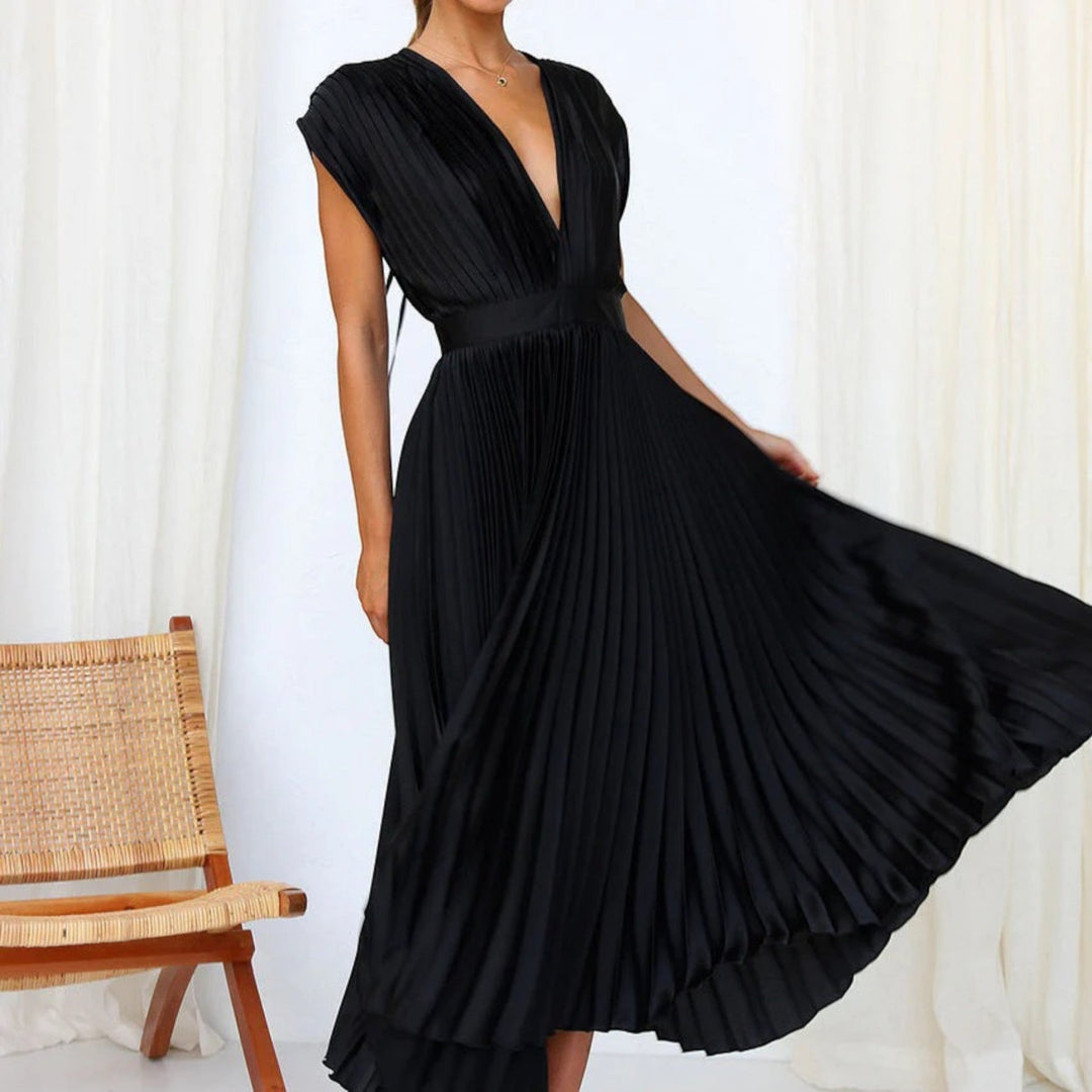 Anna | Elegantes Kleid Mit V-ausschnitt Für Frauen