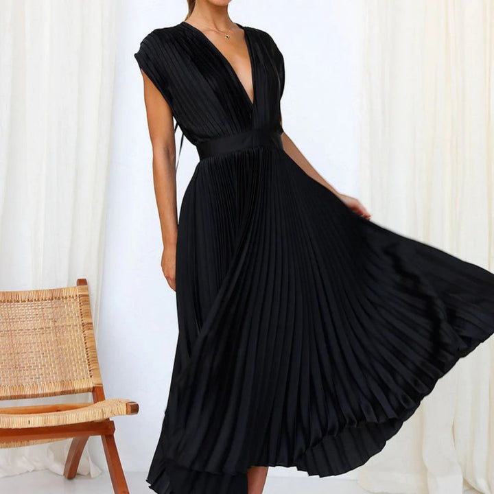 Anna | Elegantes Kleid Mit V-ausschnitt Für Frauen