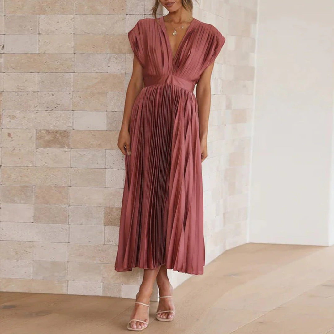 Anna | Elegantes Kleid Mit V-ausschnitt Für Frauen