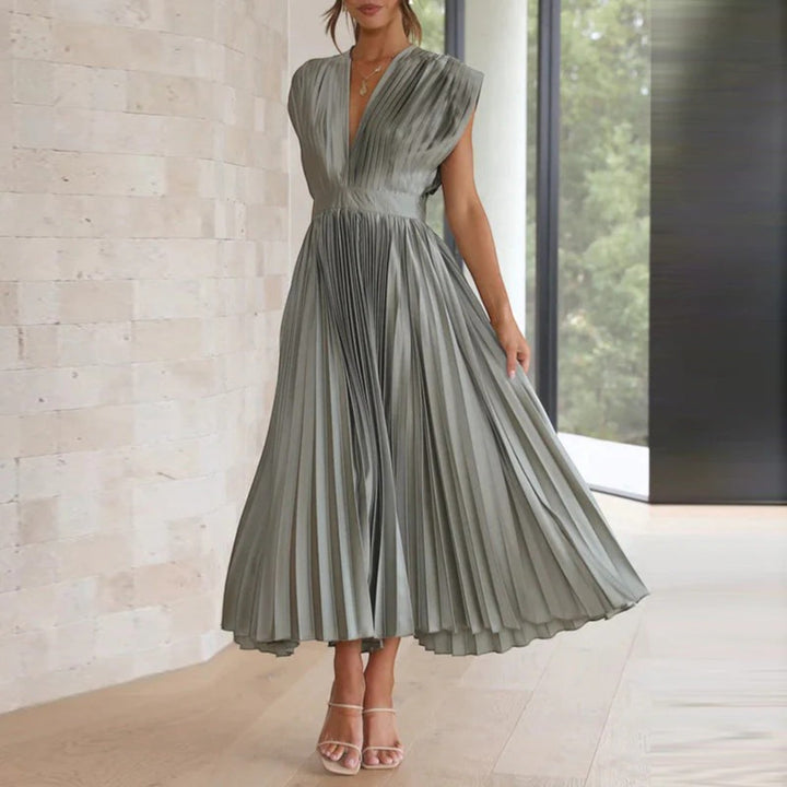 Anna | Elegantes Kleid Mit V-ausschnitt Für Frauen
