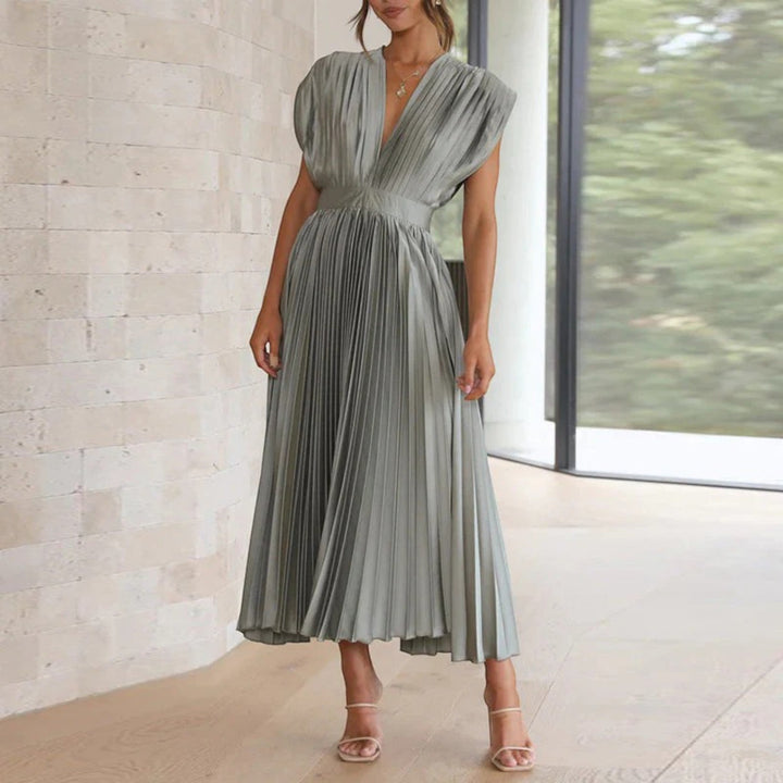 Anna | Elegantes Kleid Mit V-ausschnitt Für Frauen