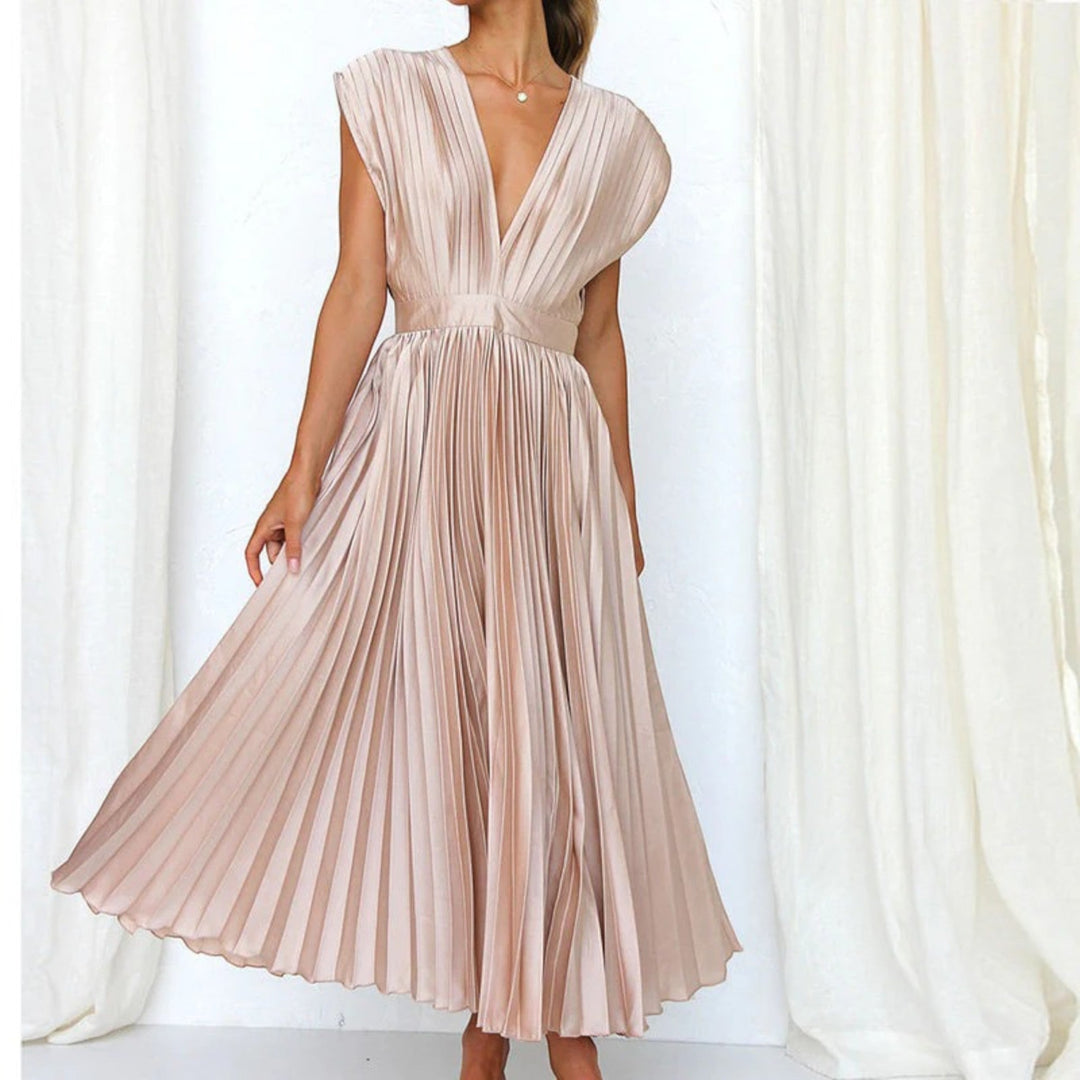 Anna | Elegantes Kleid Mit V-ausschnitt Für Frauen