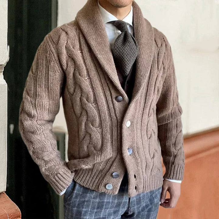 Lässiger Strickcardigan Mit Knopfleiste Für Herren | Winter
