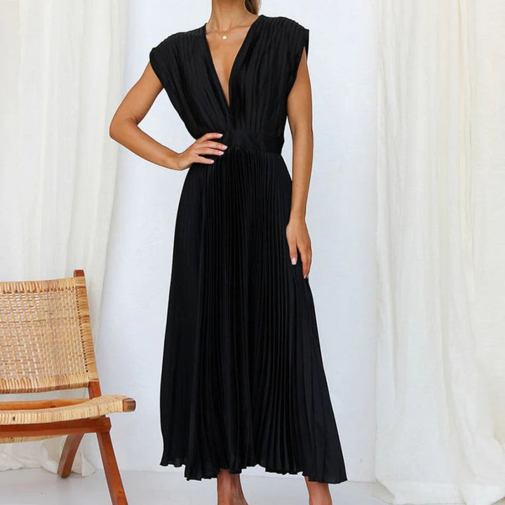 Anna | Elegantes Kleid Mit V-ausschnitt Für Frauen