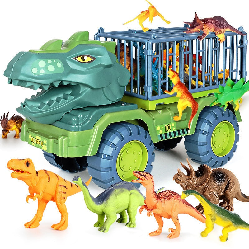 Dinosaur Transport Truck Toy Adventure Playset for Kids