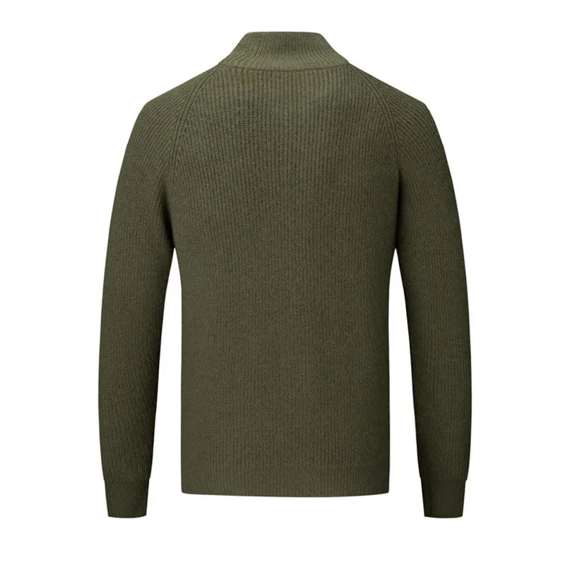 Strickpullover Mit Stehkragen Für Herren | Langen Ärmeln