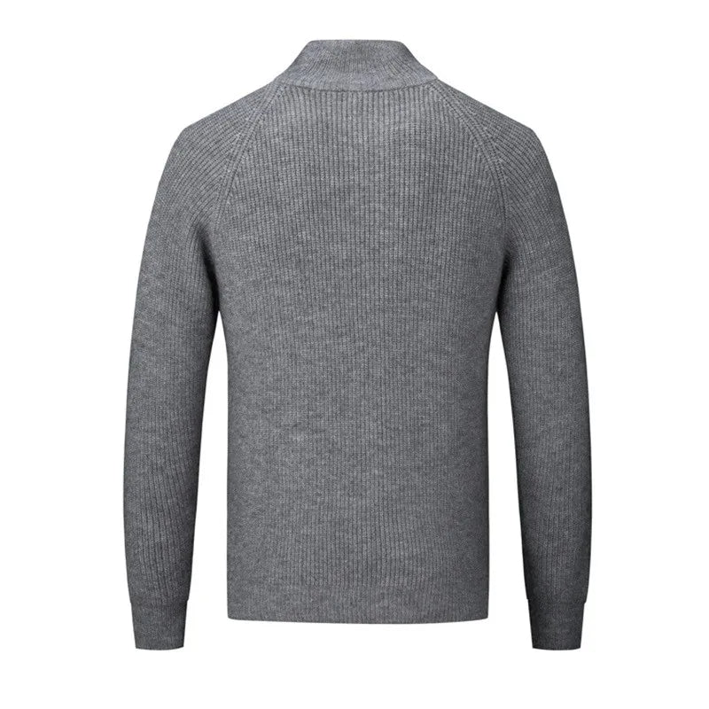 Strickpullover Mit Stehkragen Für Herren | Langen Ärmeln