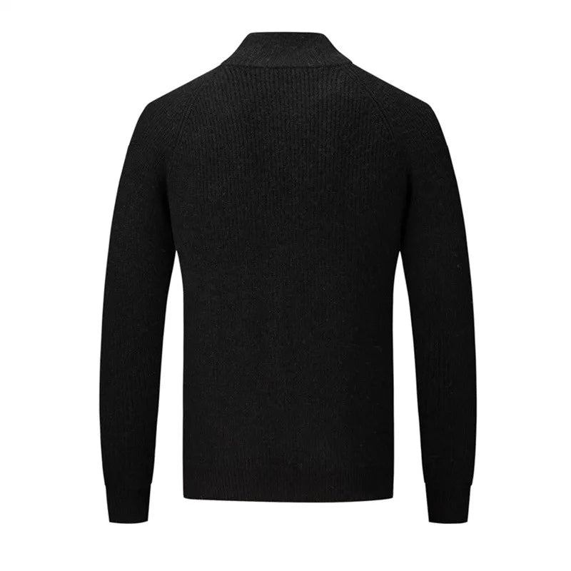 Strickpullover Mit Stehkragen Für Herren | Langen Ärmeln