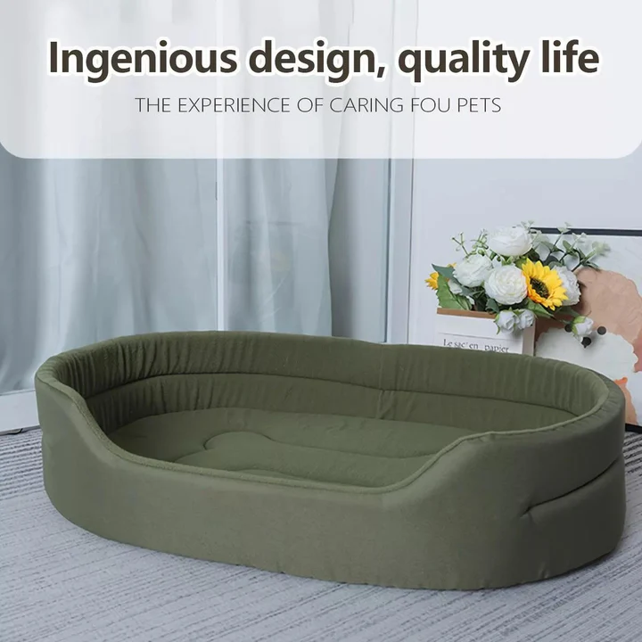 Supportive Pet Lounge Dog Bed with Washable Cover