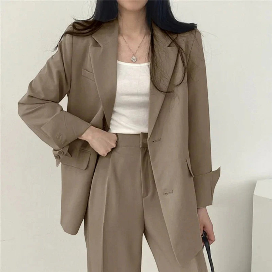 Amandine | Lässiges Blazer-set In Übergröße Für Damen