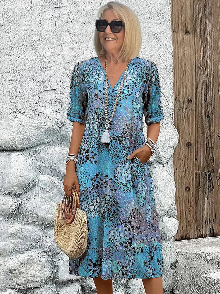 Elegantes Blumenkleid in Midi-Länge – Feminin & Stilvoll für jeden Anlass | Midi Kleid