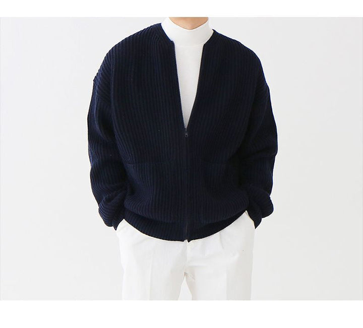 Strickjacke Mit Reißverschluss Für Herren | Mit Langen Ärmeln
