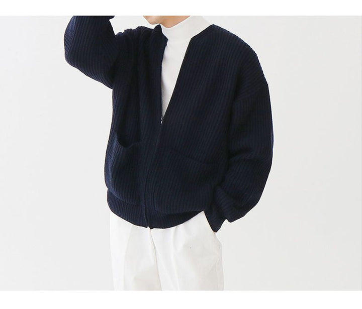 Strickjacke Mit Reißverschluss Für Herren | Mit Langen Ärmeln
