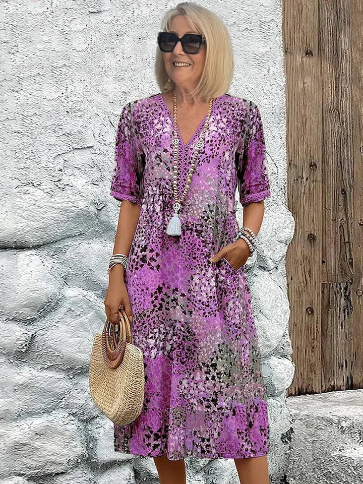 Elegantes Blumenkleid in Midi-Länge – Feminin & Stilvoll für jeden Anlass | Midi Kleid