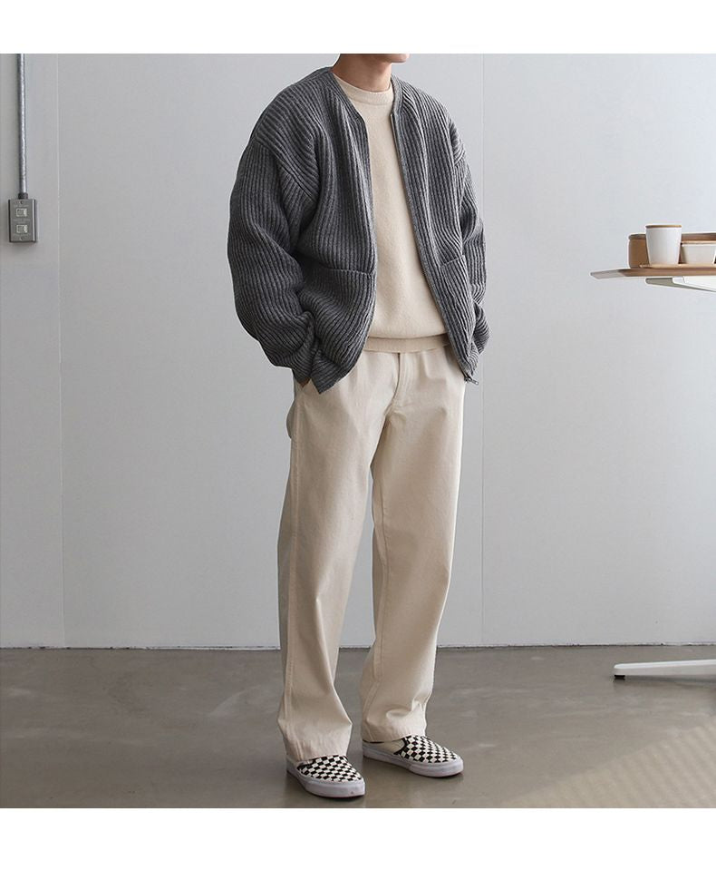 Strickjacke Mit Reißverschluss Für Herren | Mit Langen Ärmeln