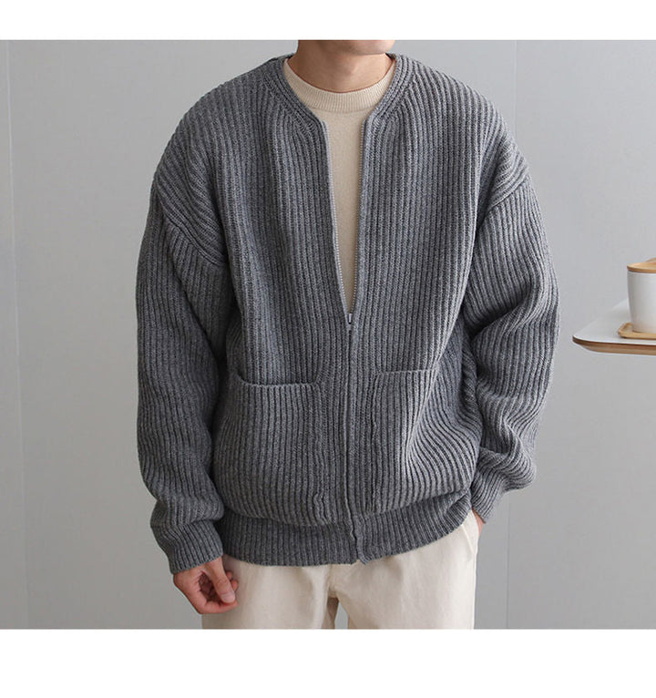 Strickjacke Mit Reißverschluss Für Herren | Mit Langen Ärmeln