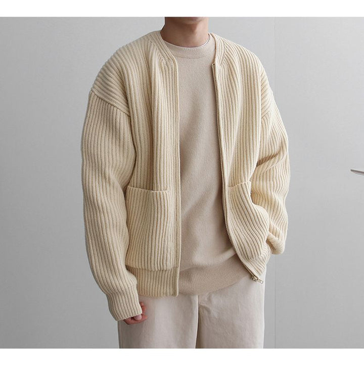 Strickjacke Mit Reißverschluss Für Herren | Mit Langen Ärmeln