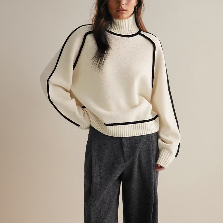 Rollkragenpullover Mit Übergröße Für Frauen | Langarm