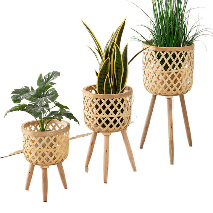 Handcrafted Bamboo Stand for Indoor Plant Pots