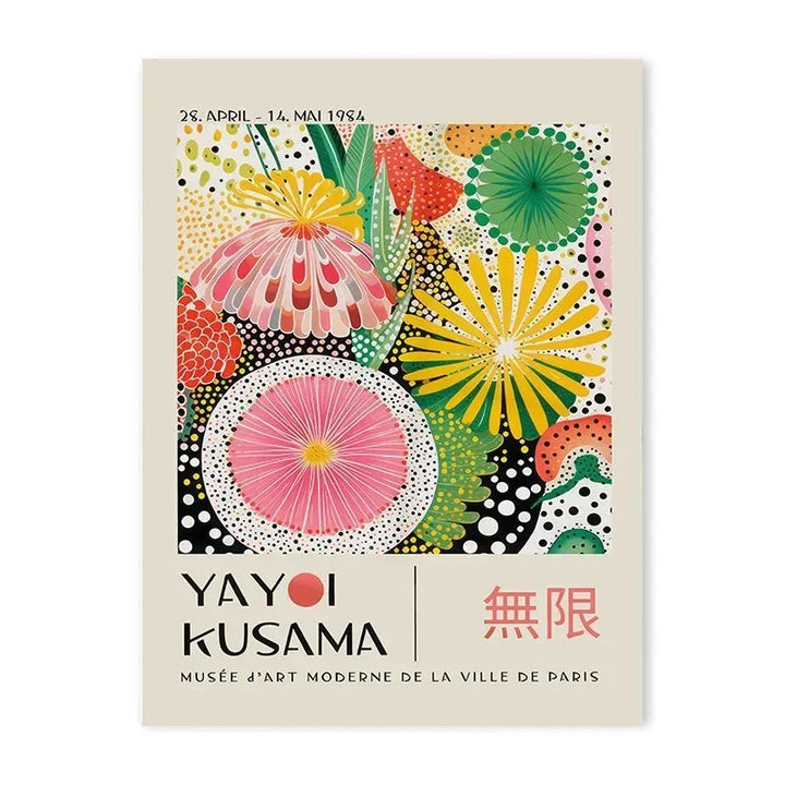 Póster de Arte de Pared Estilo Kusama Contemporáneo