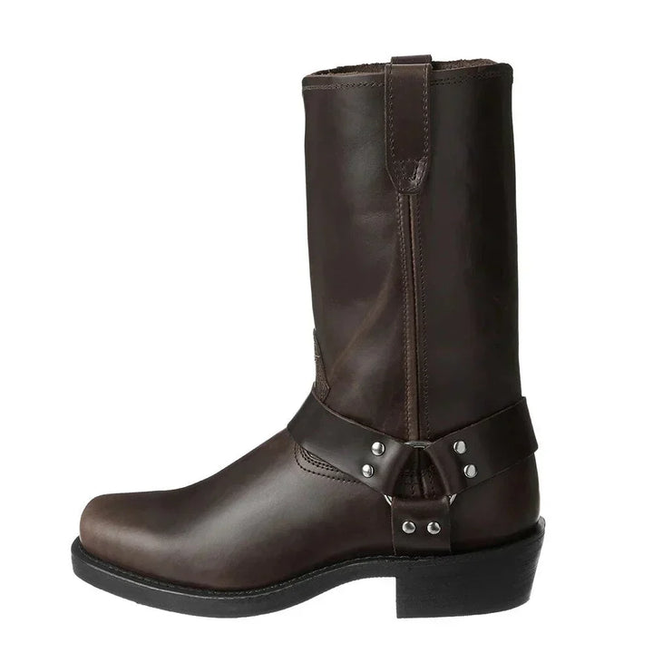 Herren Lederstiefel | Blockabsatz