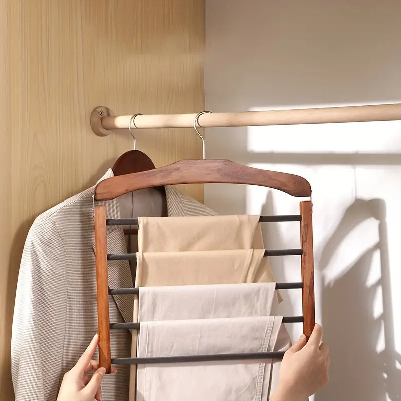 Trouser Hanger Multi-Bar Space-Saving Wardrobe Organiser