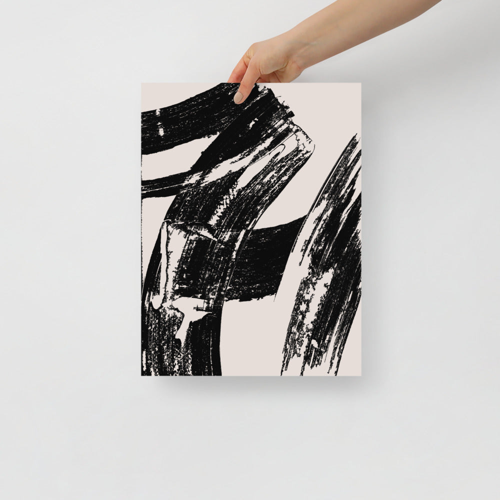 Impresión de Arte de Pared con Pinceladas Modernas