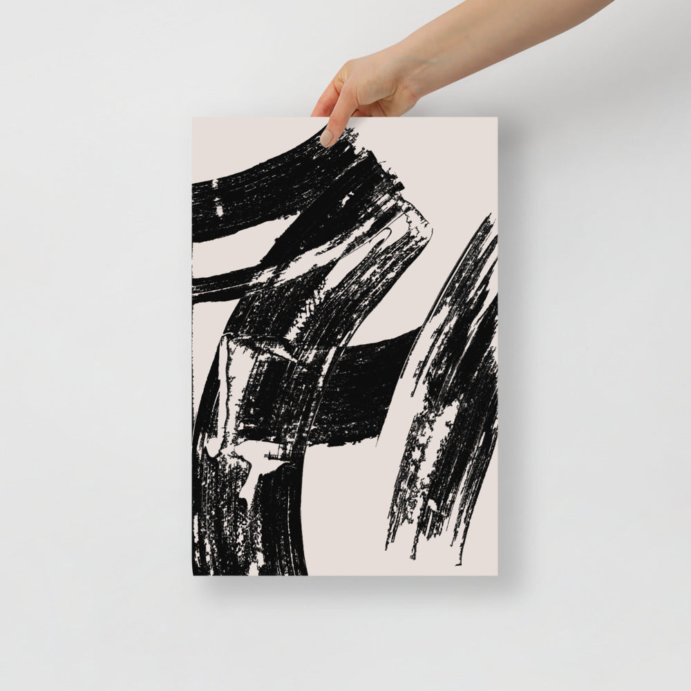 Impresión de Arte de Pared con Pinceladas Modernas