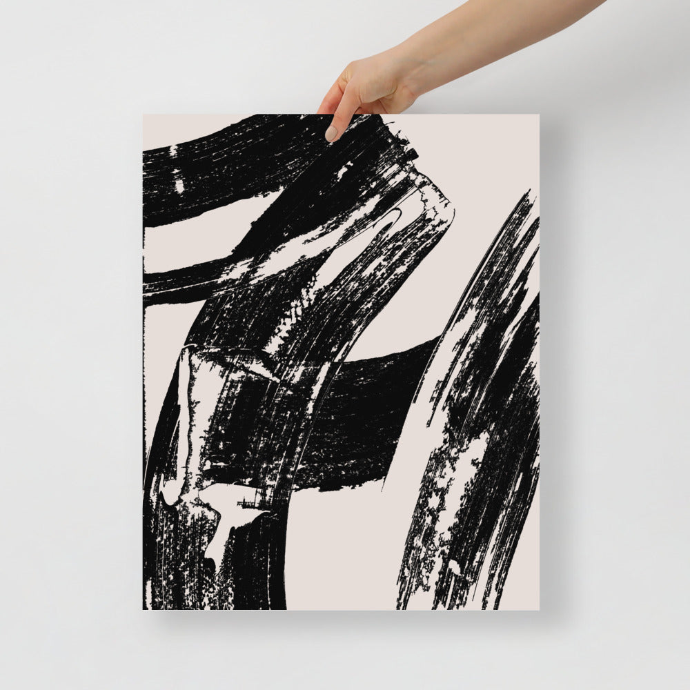 Impresión de Arte de Pared con Pinceladas Modernas