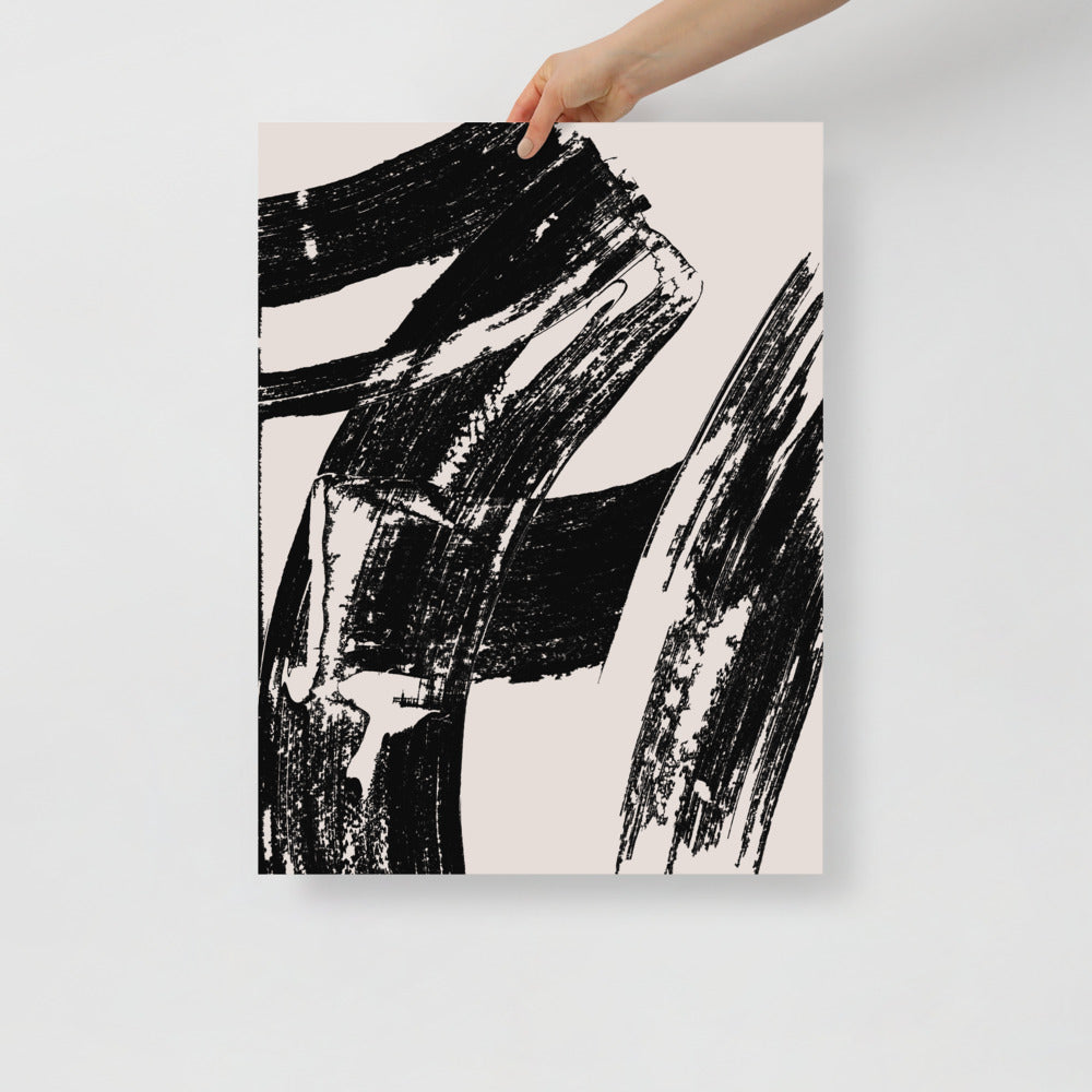 Impresión de Arte de Pared con Pinceladas Modernas