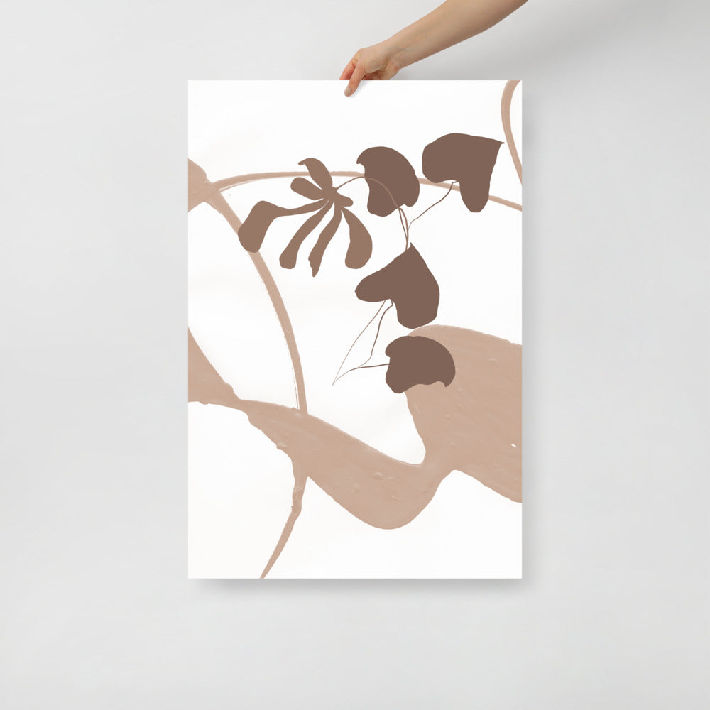 Modern Leaves Wall Art Print – Botanical Home Decor