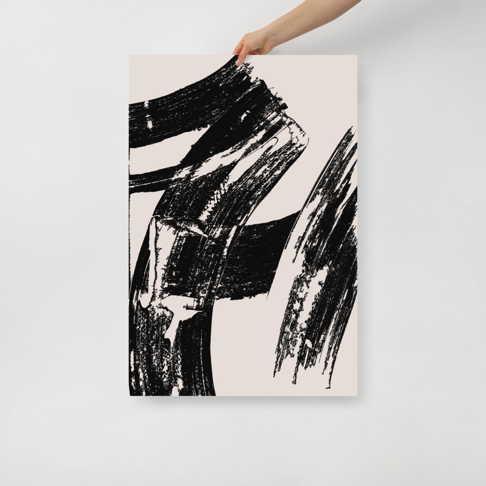 Impresión de Arte de Pared con Pinceladas Modernas