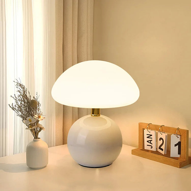 Bauhaus Style Mushroom Bedside Lamp Retro Accent Light