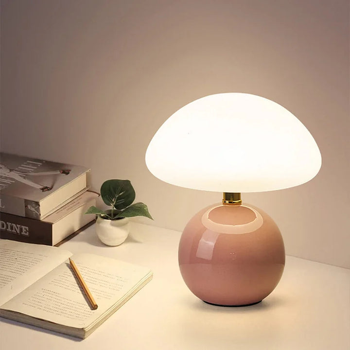 Bauhaus Style Mushroom Bedside Lamp Retro Accent Light