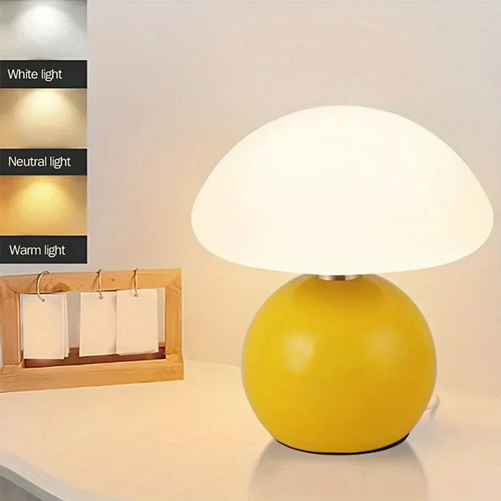 Bauhaus Style Mushroom Bedside Lamp Retro Accent Light