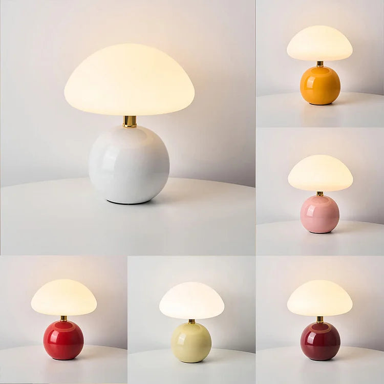 Bauhaus Style Mushroom Bedside Lamp Retro Accent Light