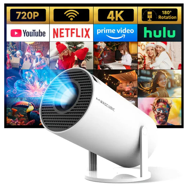 Magcubic HY300 4K Mini Beamer – Android 11, Dual WiFi 6, 260 ANSI Lumen, Wireless 5.0 | Kompakt & Leistungsstark für Heimkino