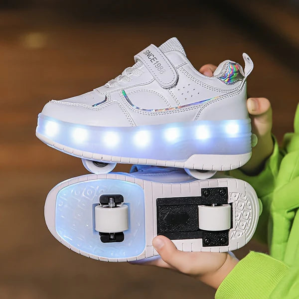 FlashRider – Leuchtende Roller-Sneaker für Kinder | Spaß & Sicherheit mit LED-Lichtspektakel