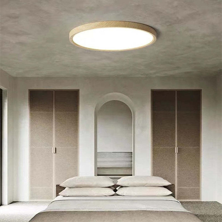 Round Flush Ceiling Light Minimalist Low-Profile Design