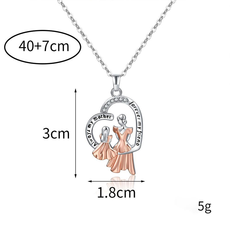 Herz Halskette für Mutter und Tochter für Frauen Ein Geschenk zum Muttertag