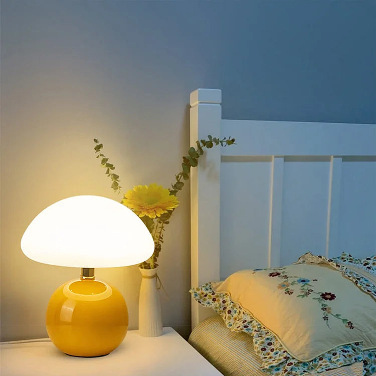 Bauhaus Style Mushroom Bedside Lamp Retro Accent Light
