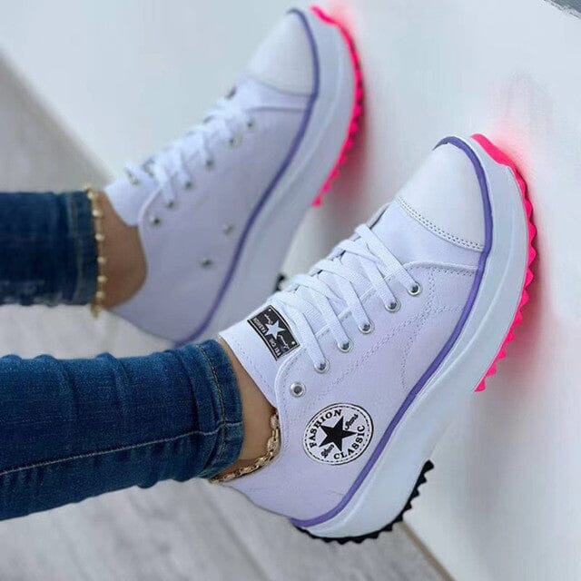 Trendige Plateau-Sneakers Für Frauen