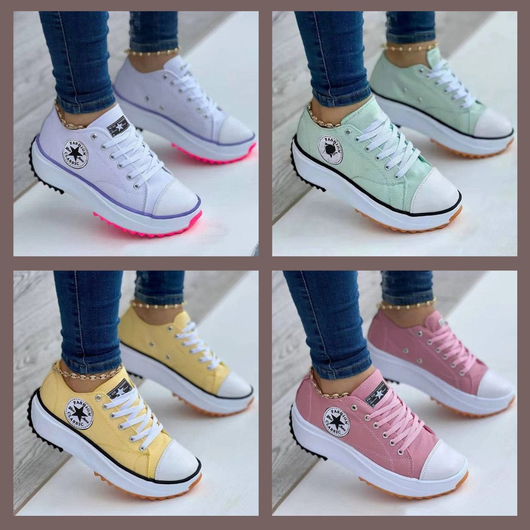 Trendige Plateau-Sneakers Für Frauen