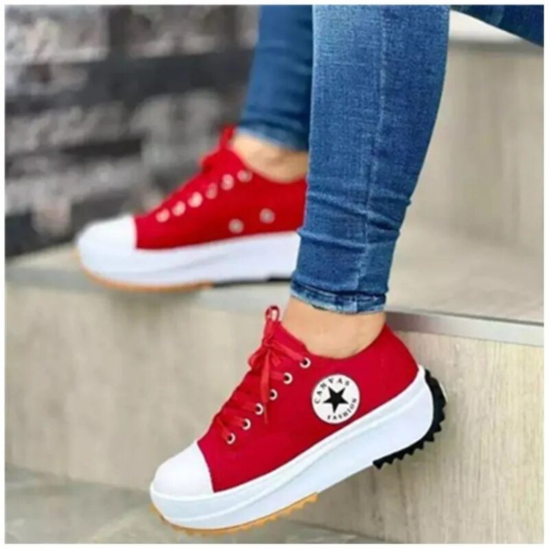Trendige Plateau-Sneakers Für Frauen